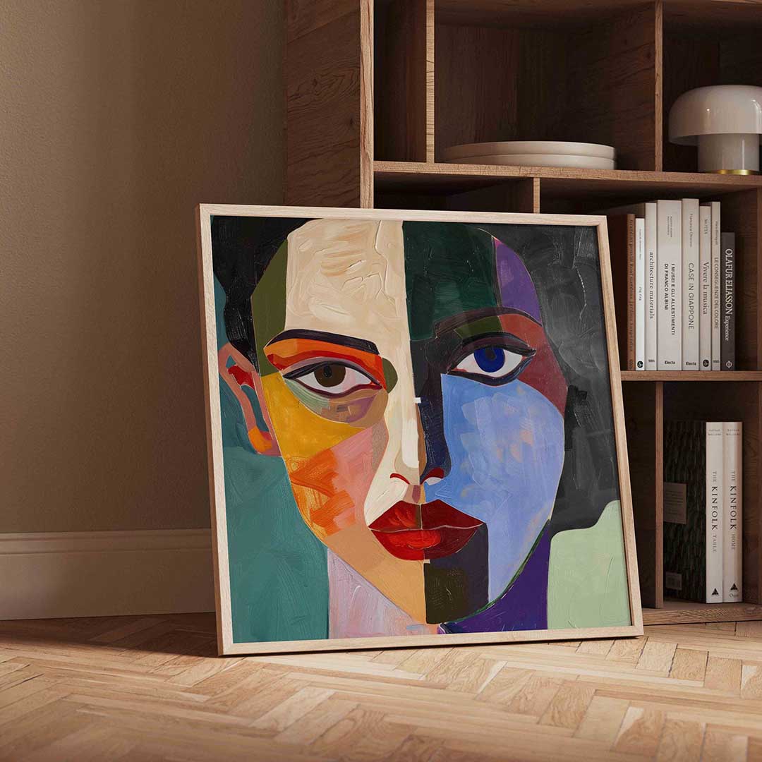 Abstract gezicht Poster
