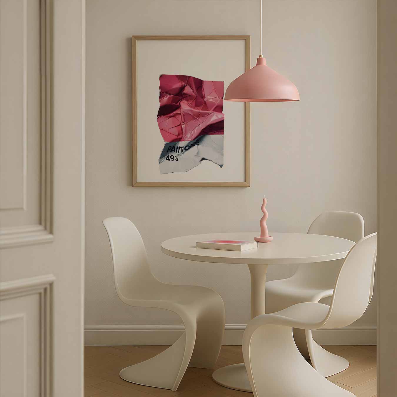 Moderne Abstracte Roze Poster-WallArtistic