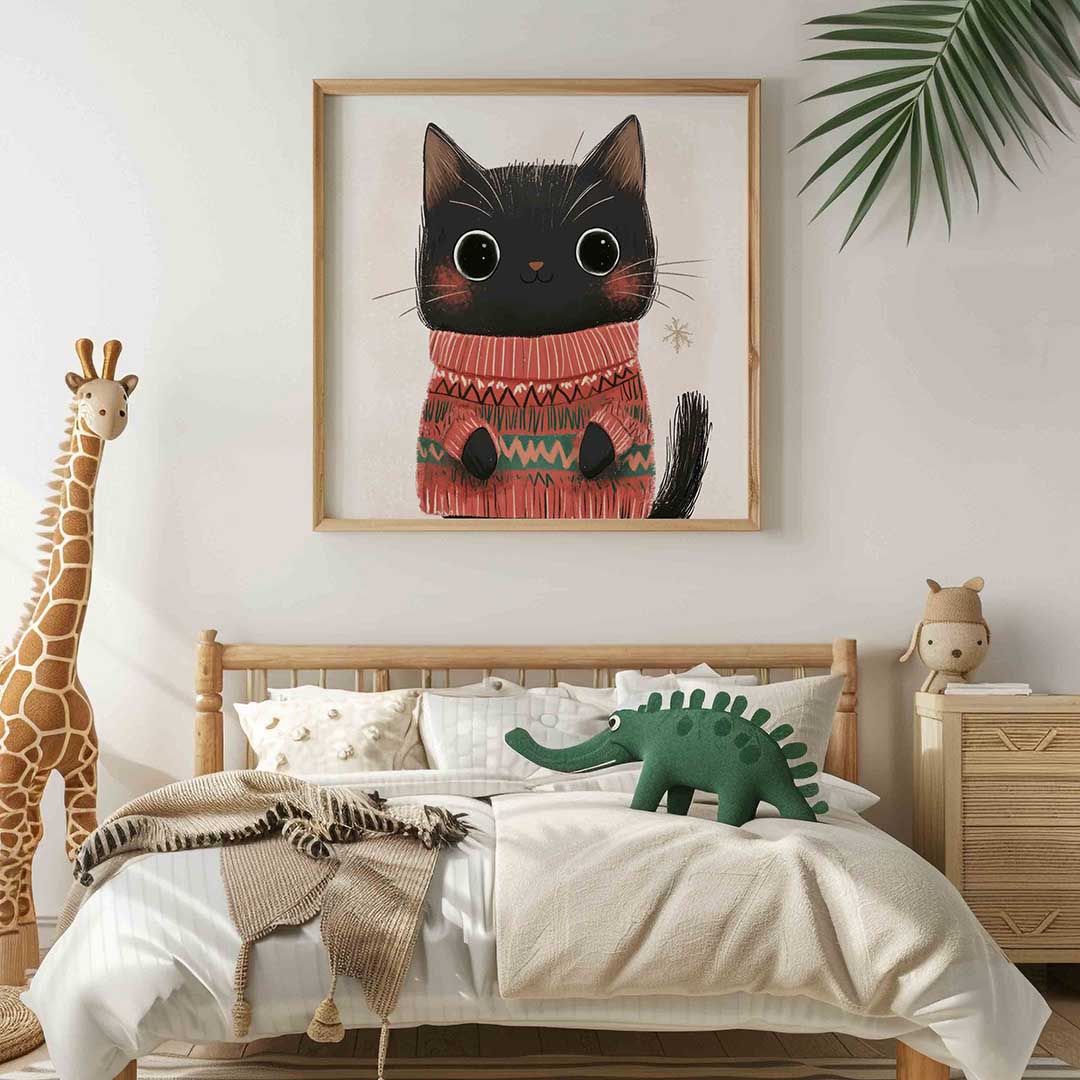Kat met trui Poster