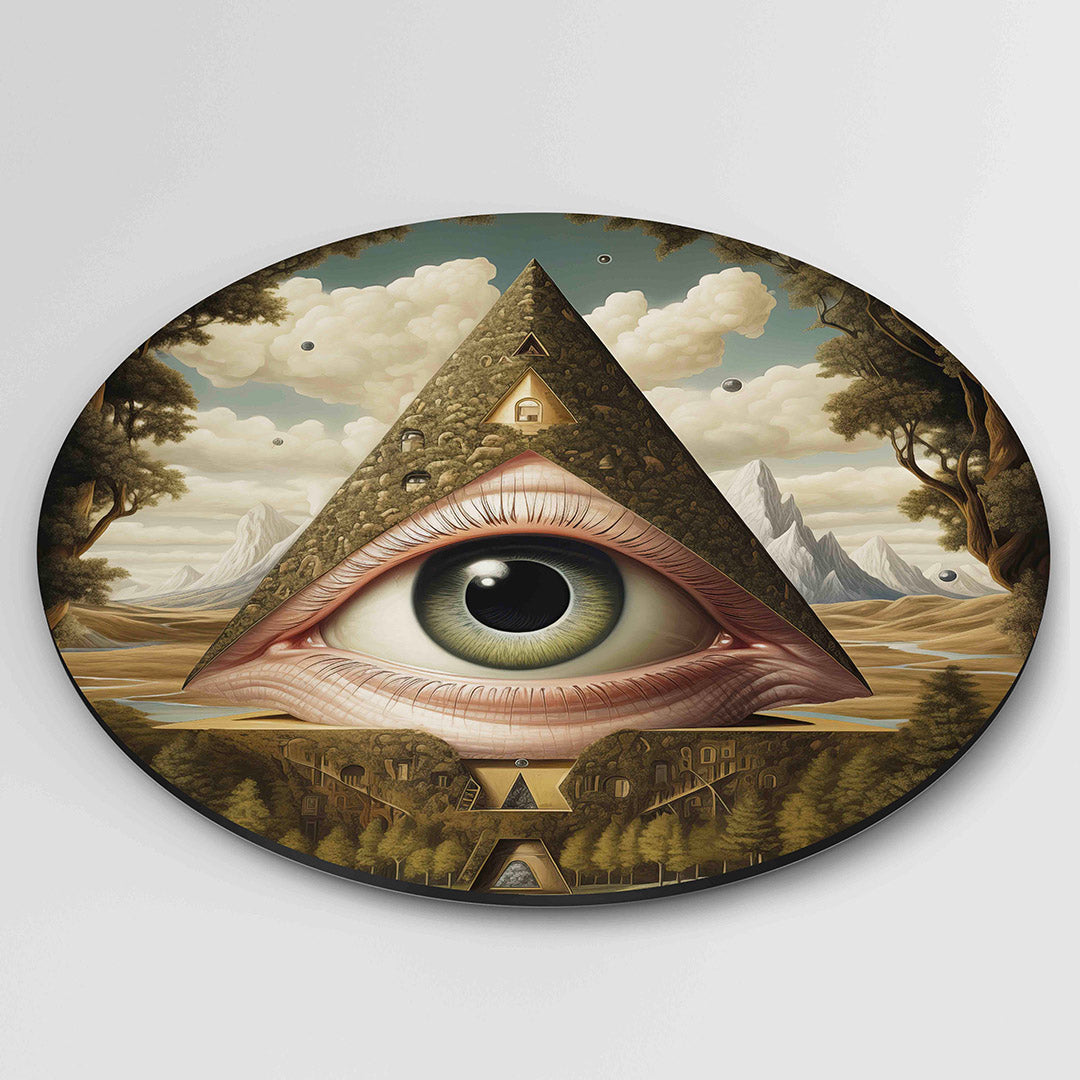 Oog en piramide Muurcirkel