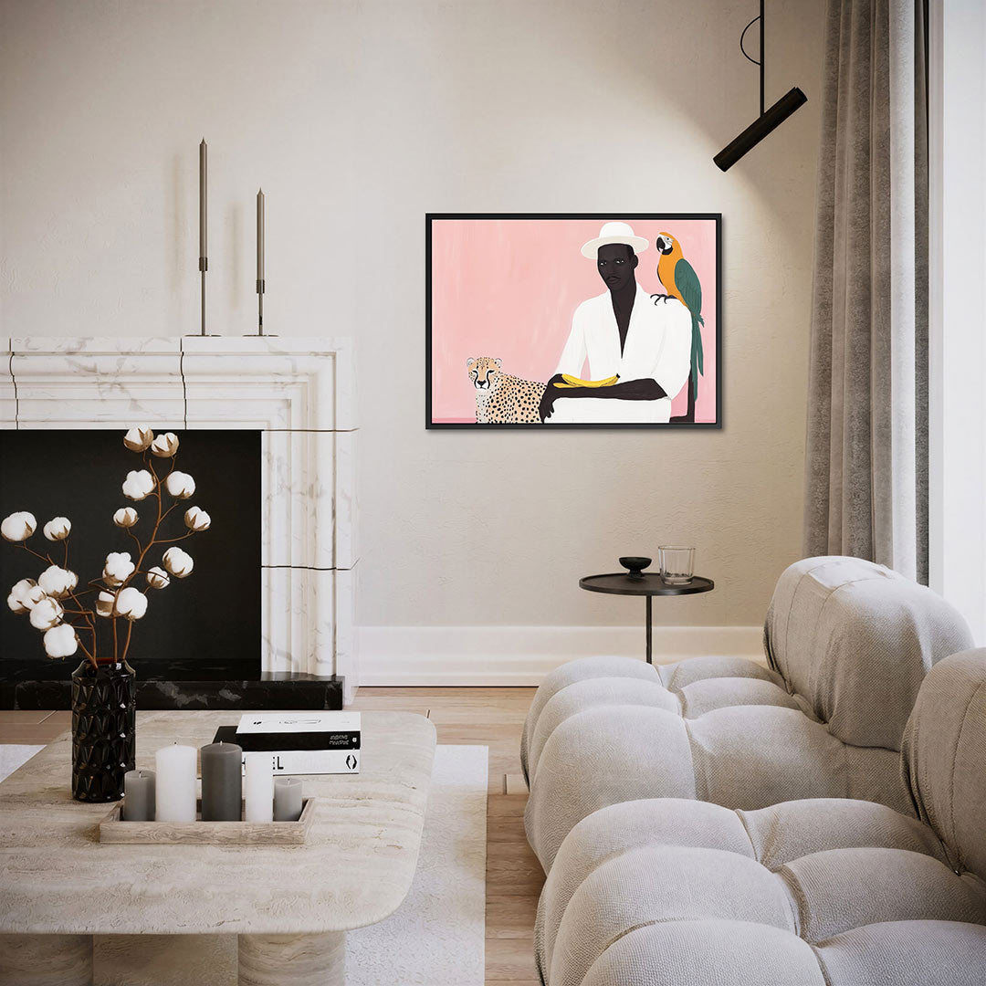 Dier en mens harmonie Kunstwerk