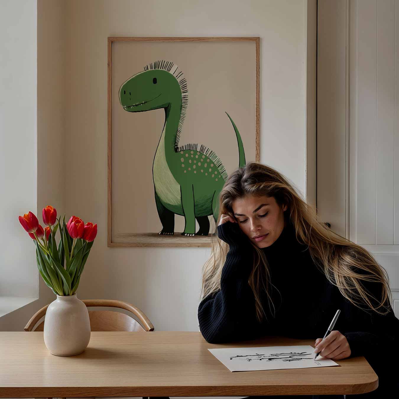 Schattige Dinosaur Poster-WallArtistic