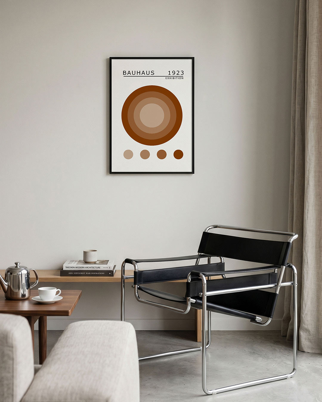 Cirkelpatroon en lijnen Poster
