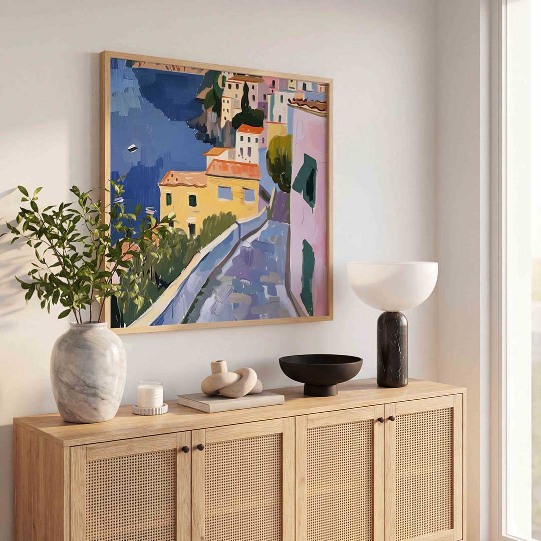 Mediterrane huizen Poster