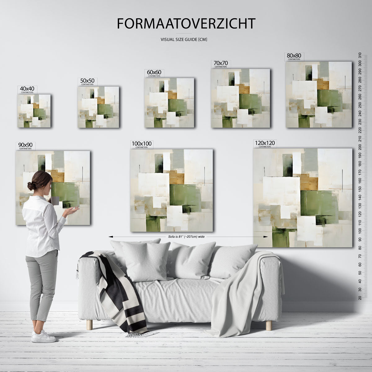 Abstracte rechthoeken Poster