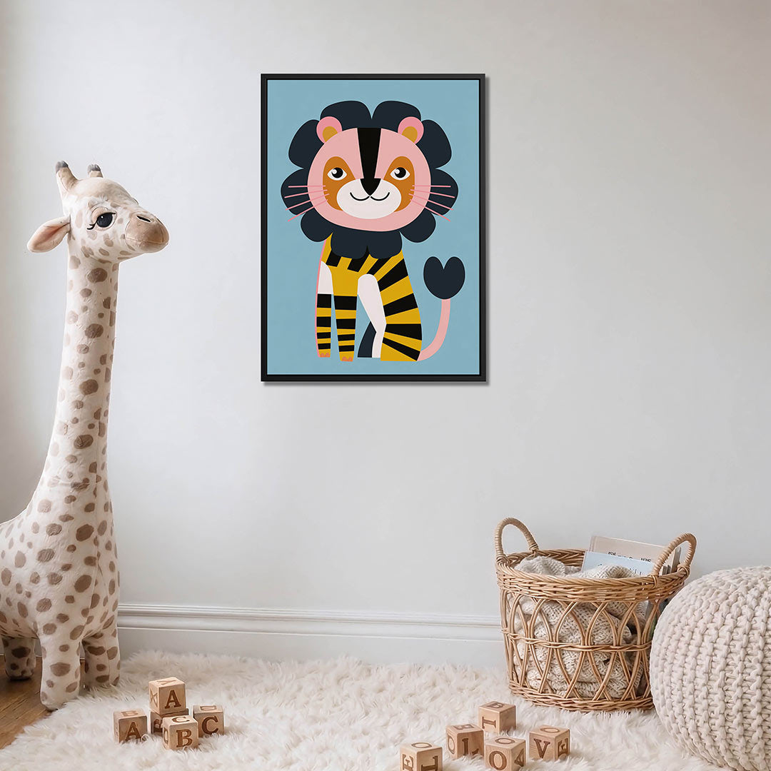 Vrolijke leeuw Kunstwerk