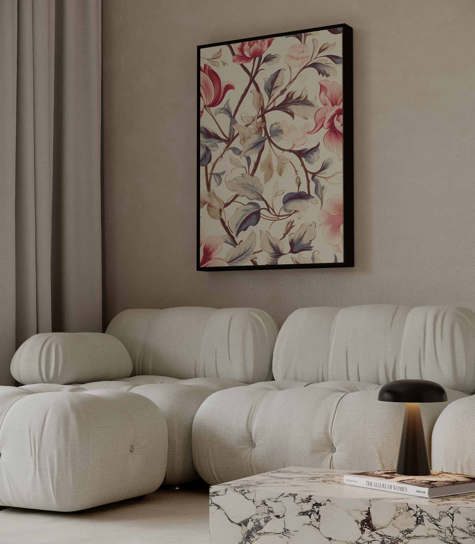 Tijdloze Bloemenpracht Kunstwerk-canvas-dibond-plexiglas-wanddecoratie-WallArtistic