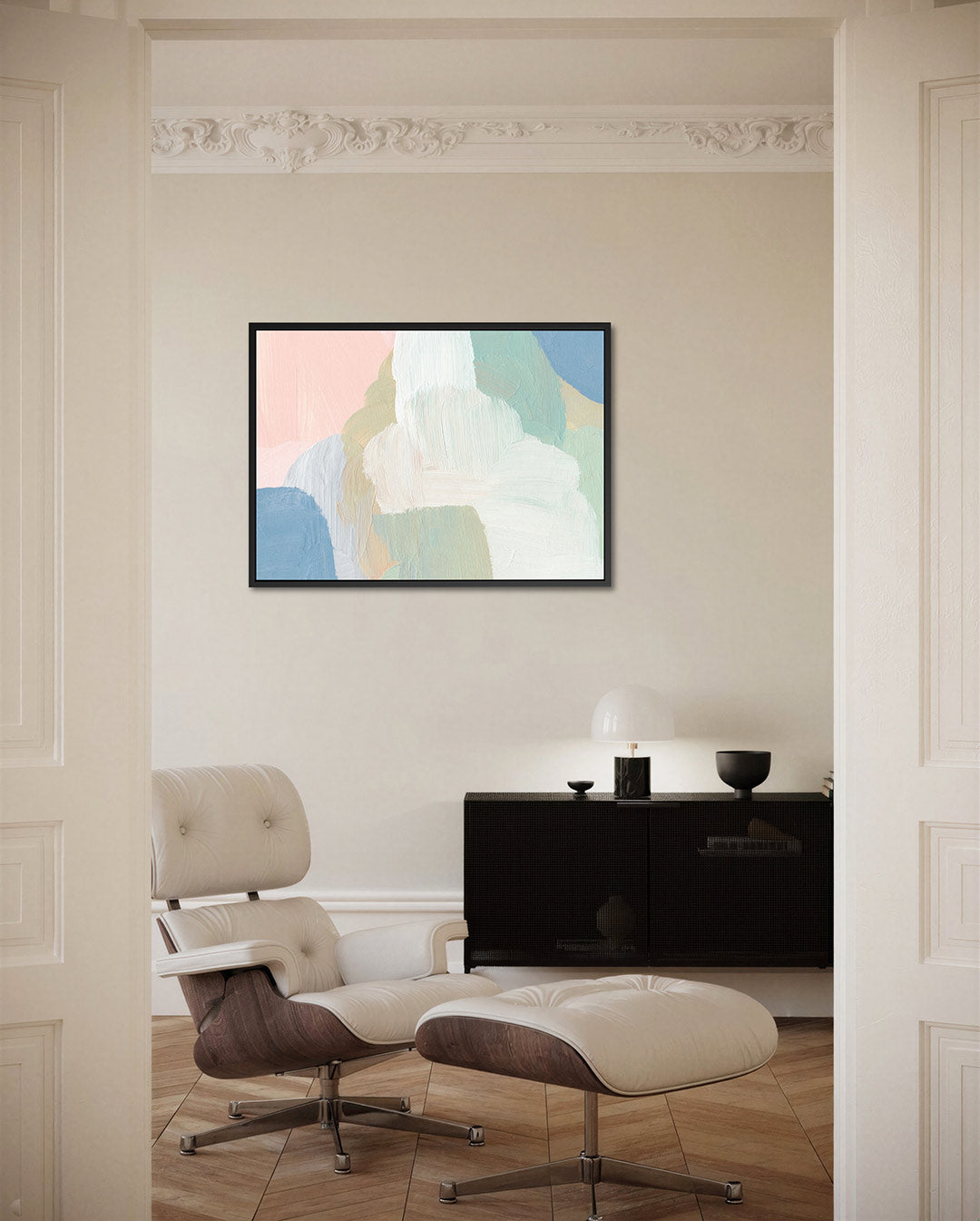 Zachte kleurencompositie Kunstwerk