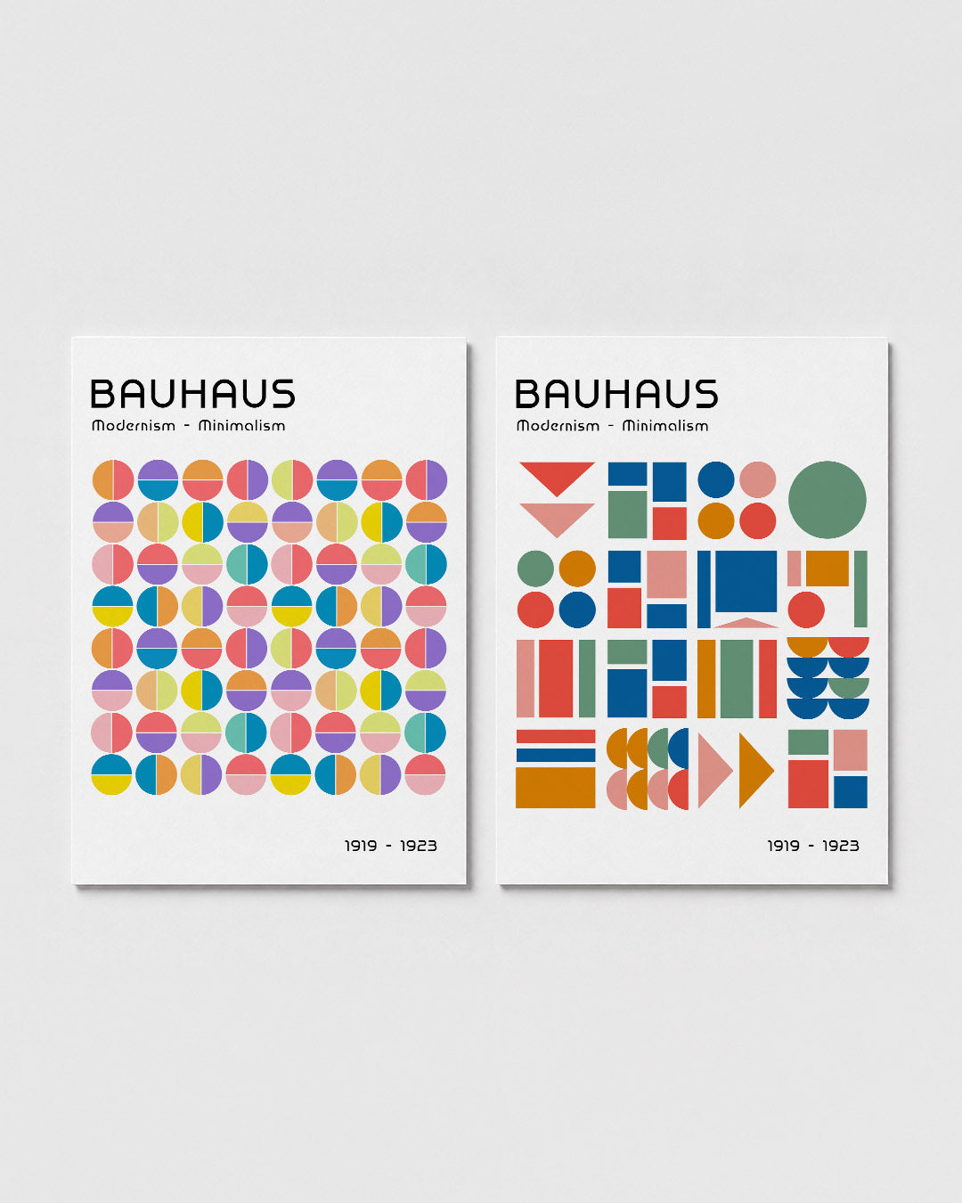 Kleurrijke cirkelritmes Posterset