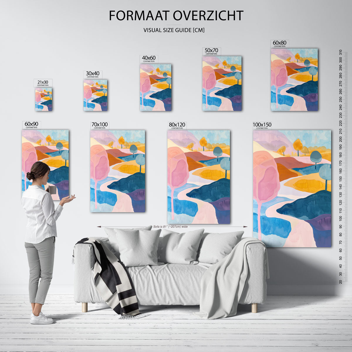 Landschap met bomen Poster