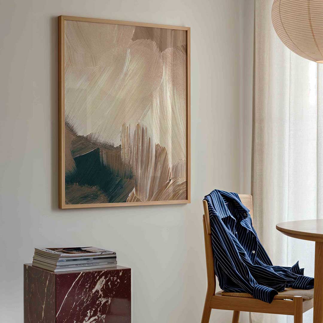 Abstracte penseelstreken Poster