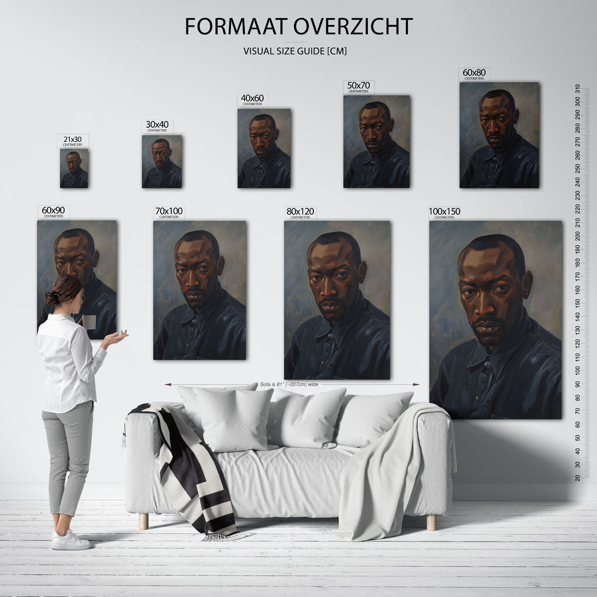Portret van man Poster
