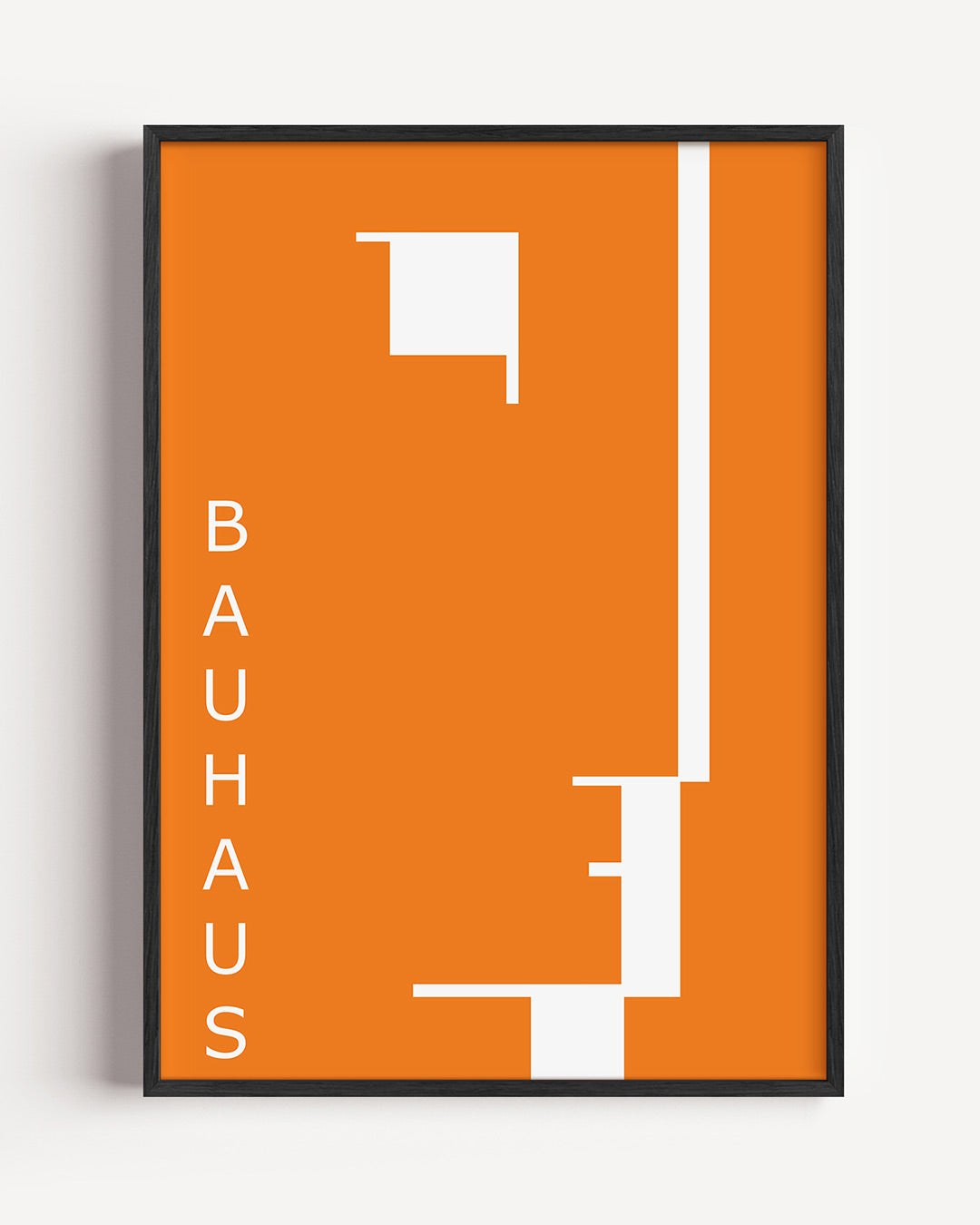 Oranje en wit Poster