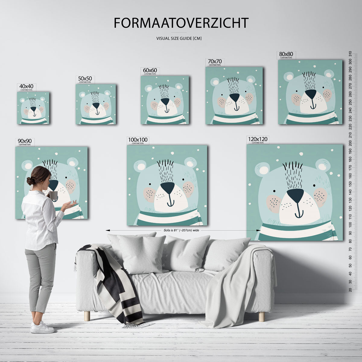 Beer met stippen Poster