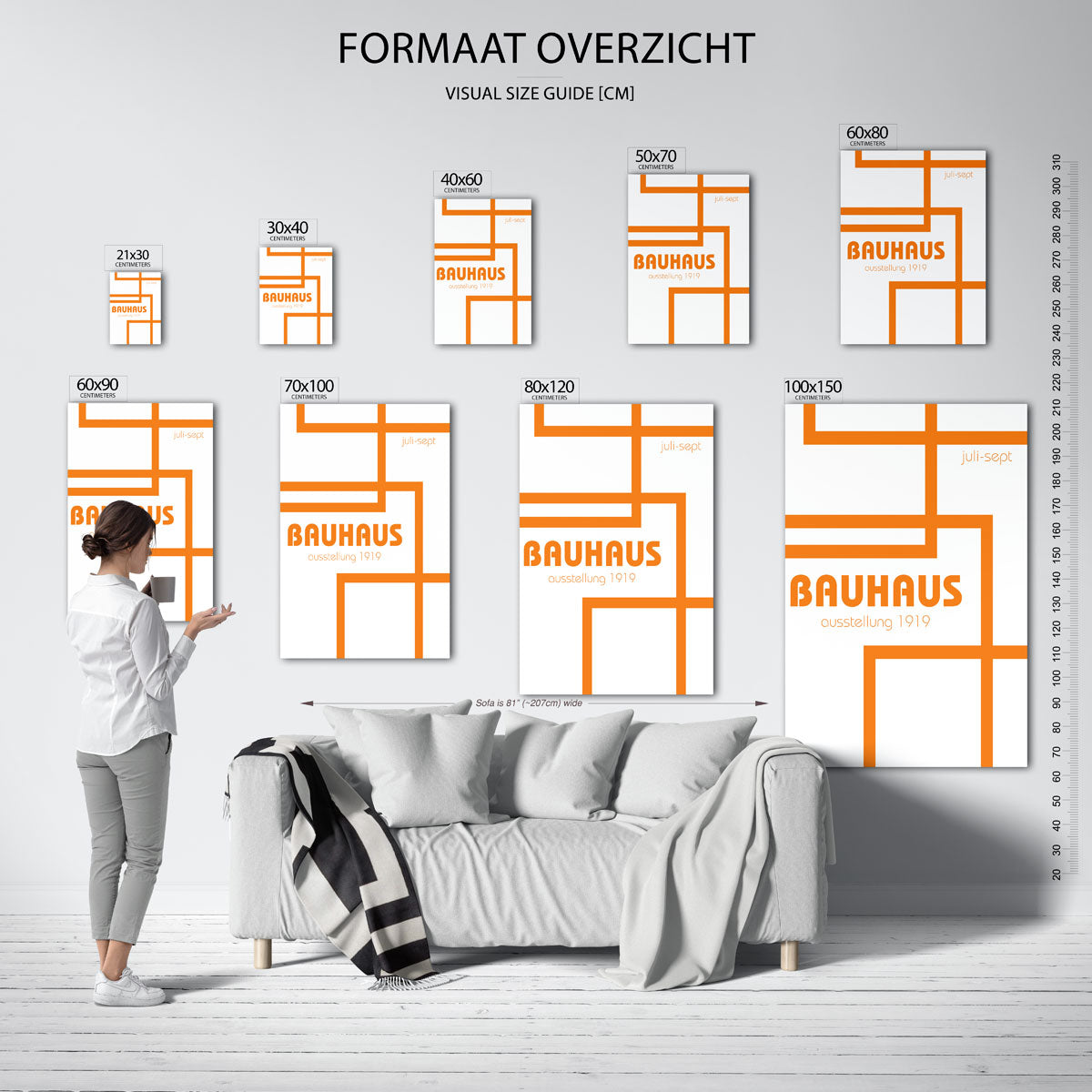 Lijnen en kleurvlakken Poster