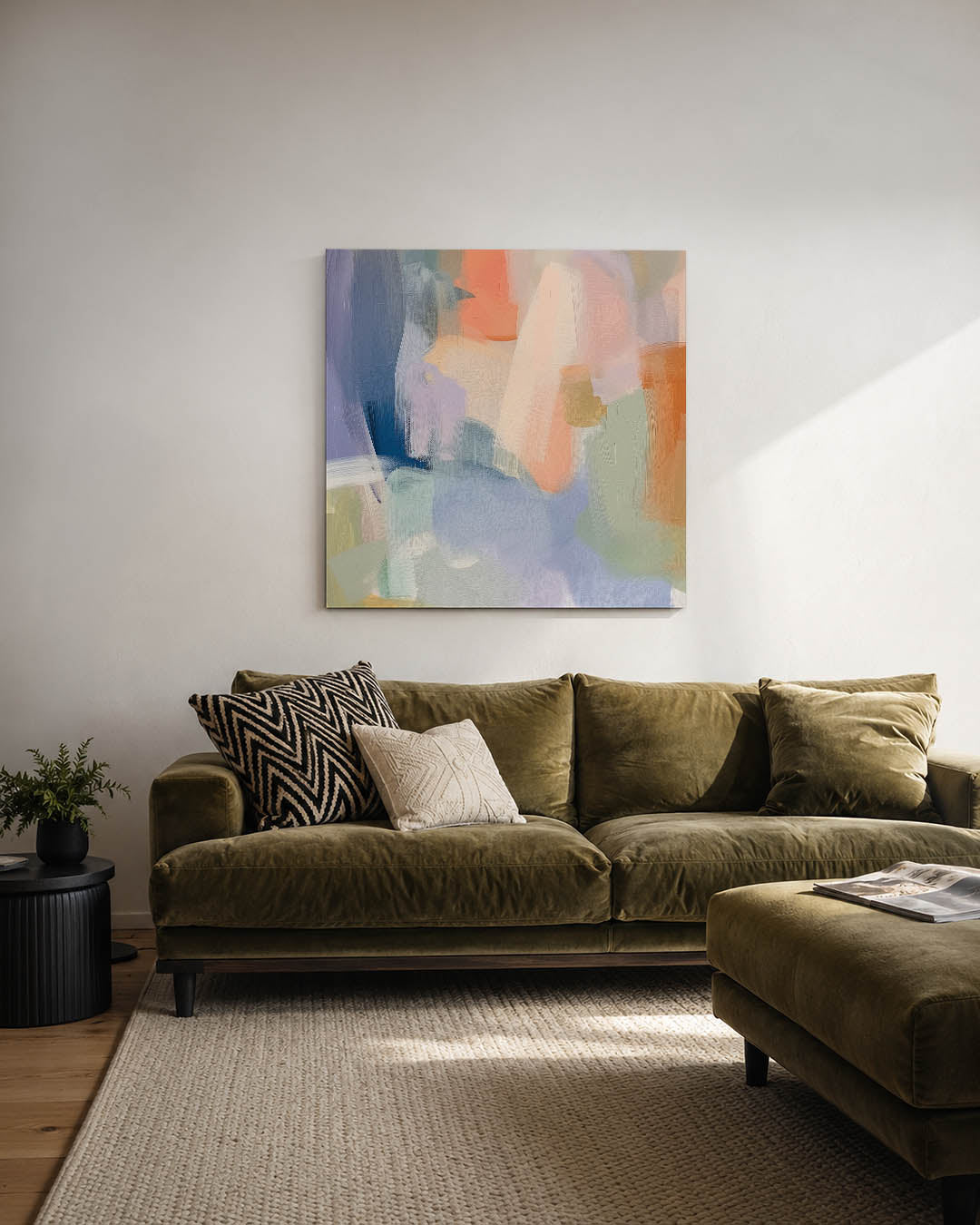 Kleurrijke vegen Kunstwerk