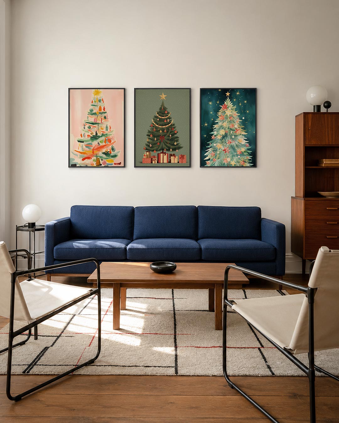 Kleurrijke kerstboom Posterset