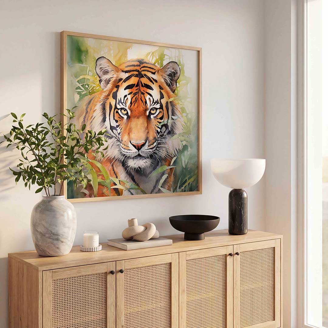 Tijger in jungle Poster