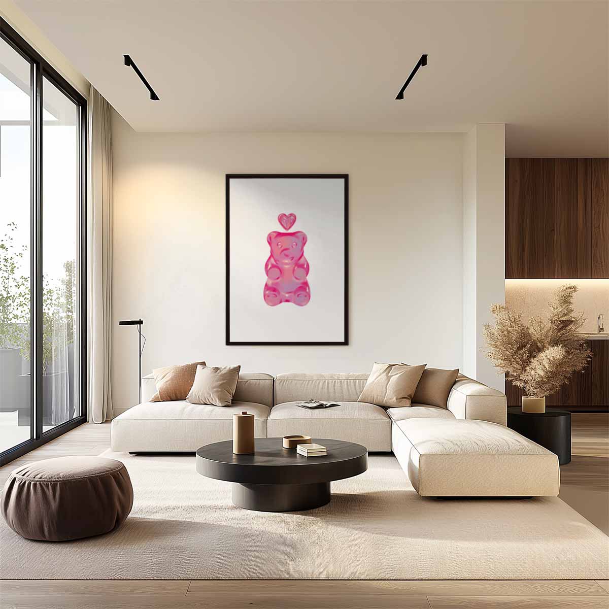 Liefdevolle Gummibeer Kunstwerk-canvas-dibond-plexiglas-wanddecoratie-WallArtistic