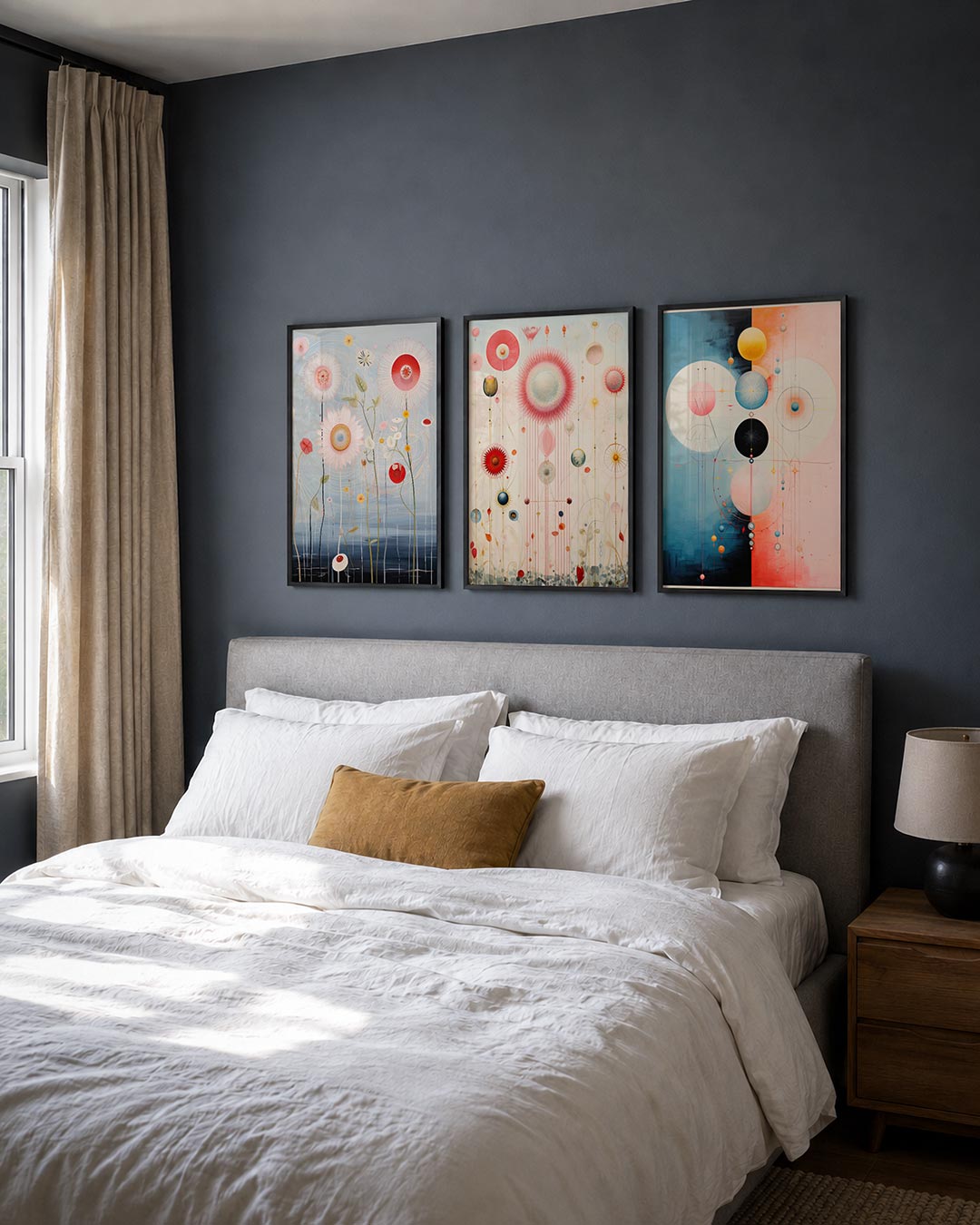 Bloemvormen en lijnen Posterset