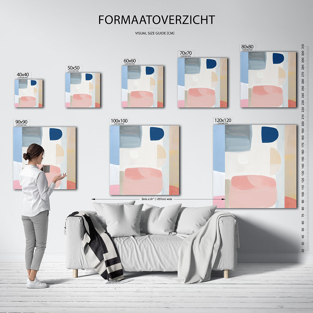 Vormenspel in kleur Kunstwerk