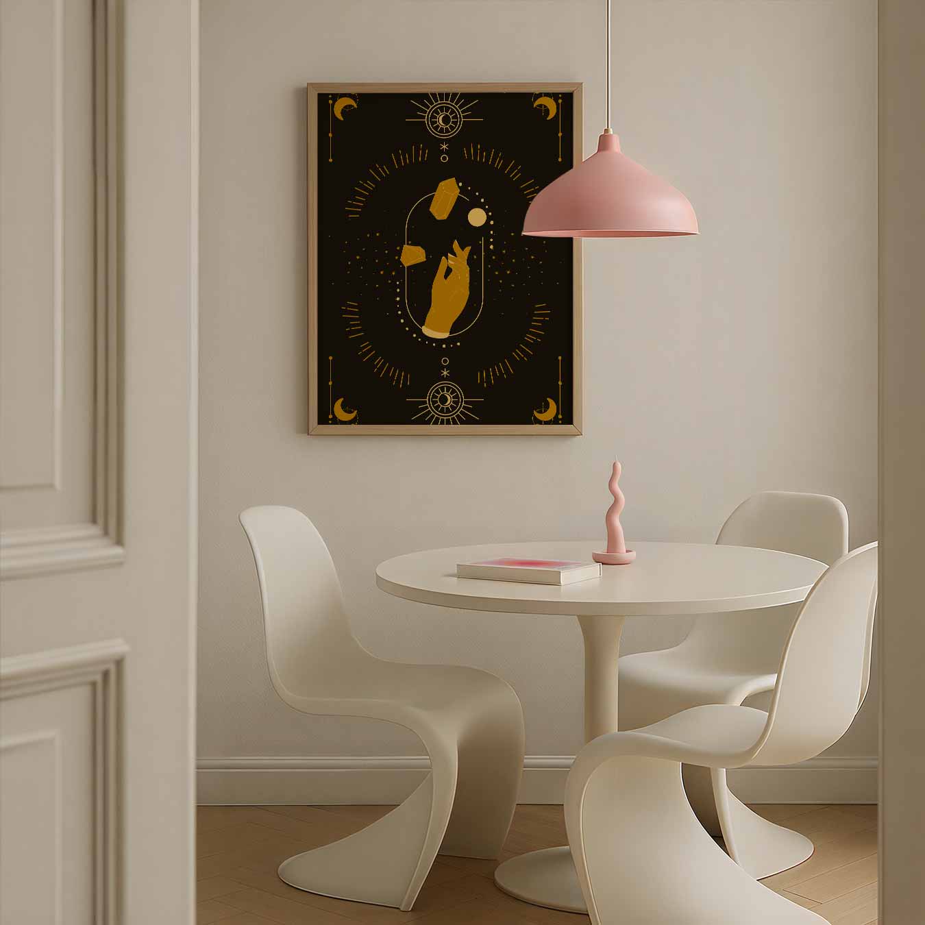 Mystieke Maan en Sterren Poster-WallArtistic