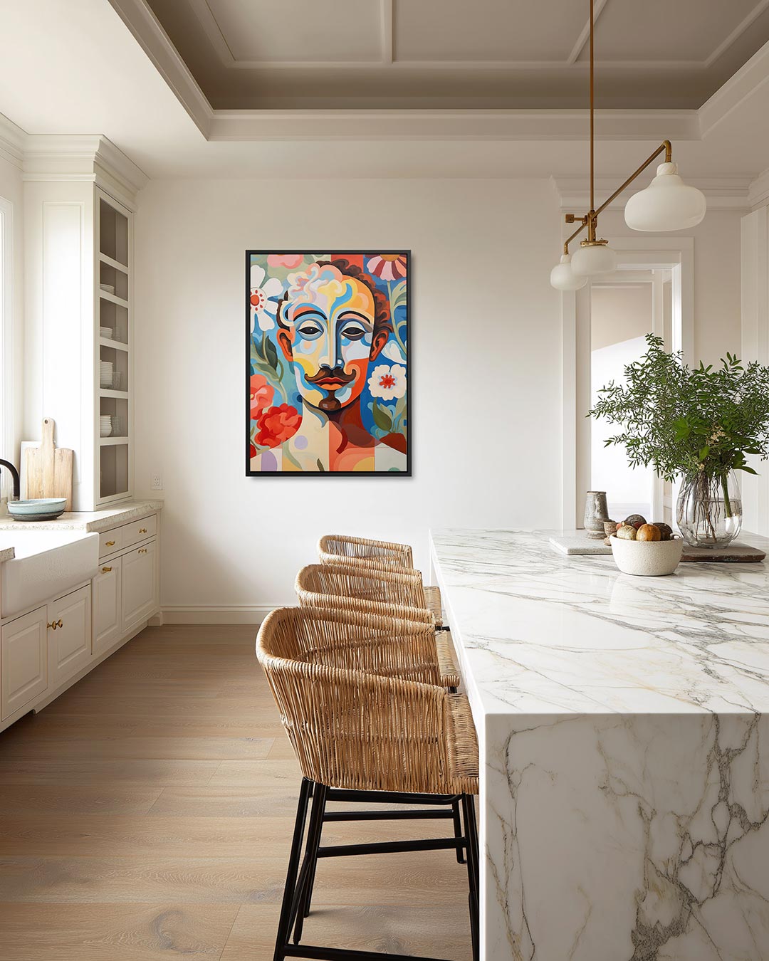 Vrolijke gezichtsillusie Kunstwerk