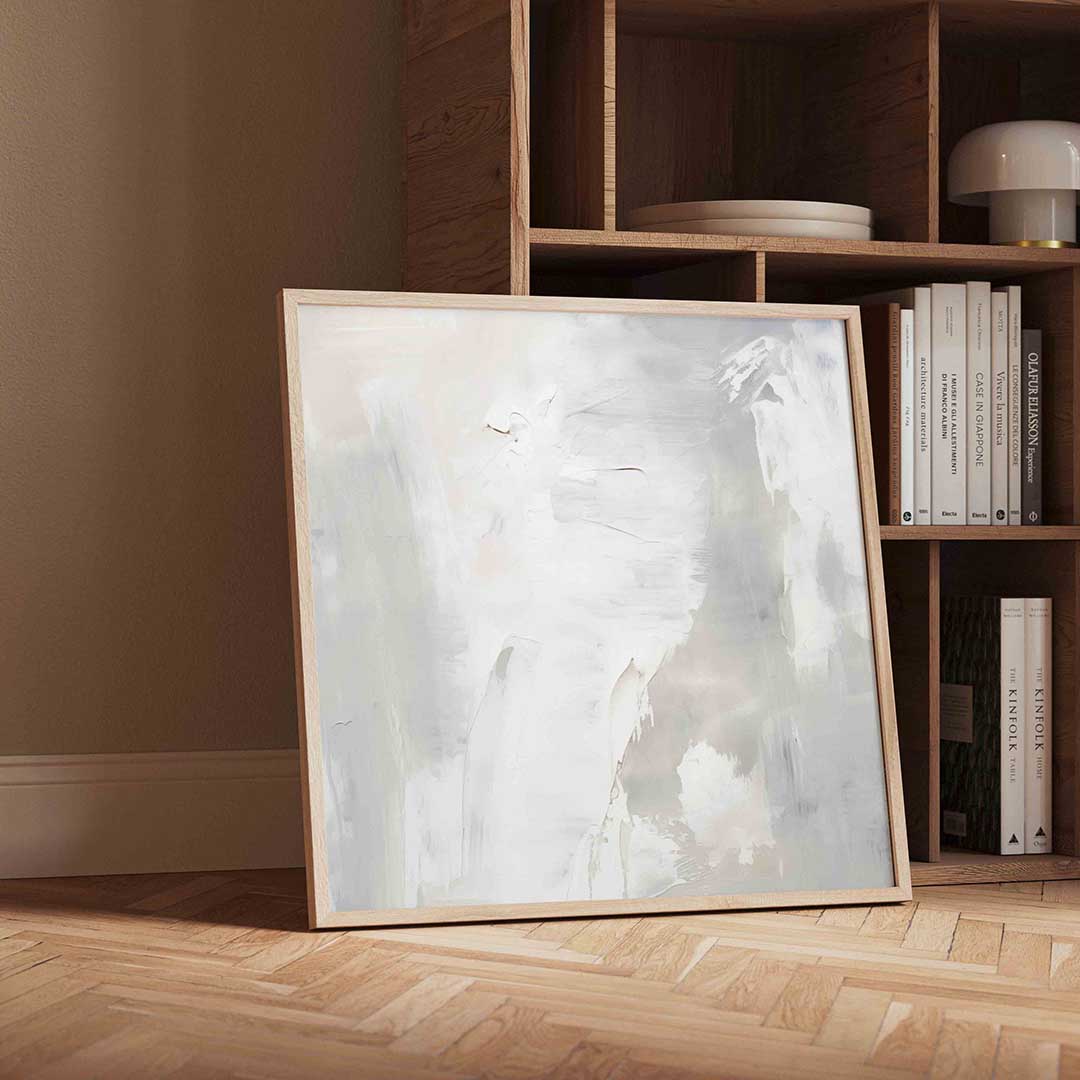 Abstracte grijze en witte Poster