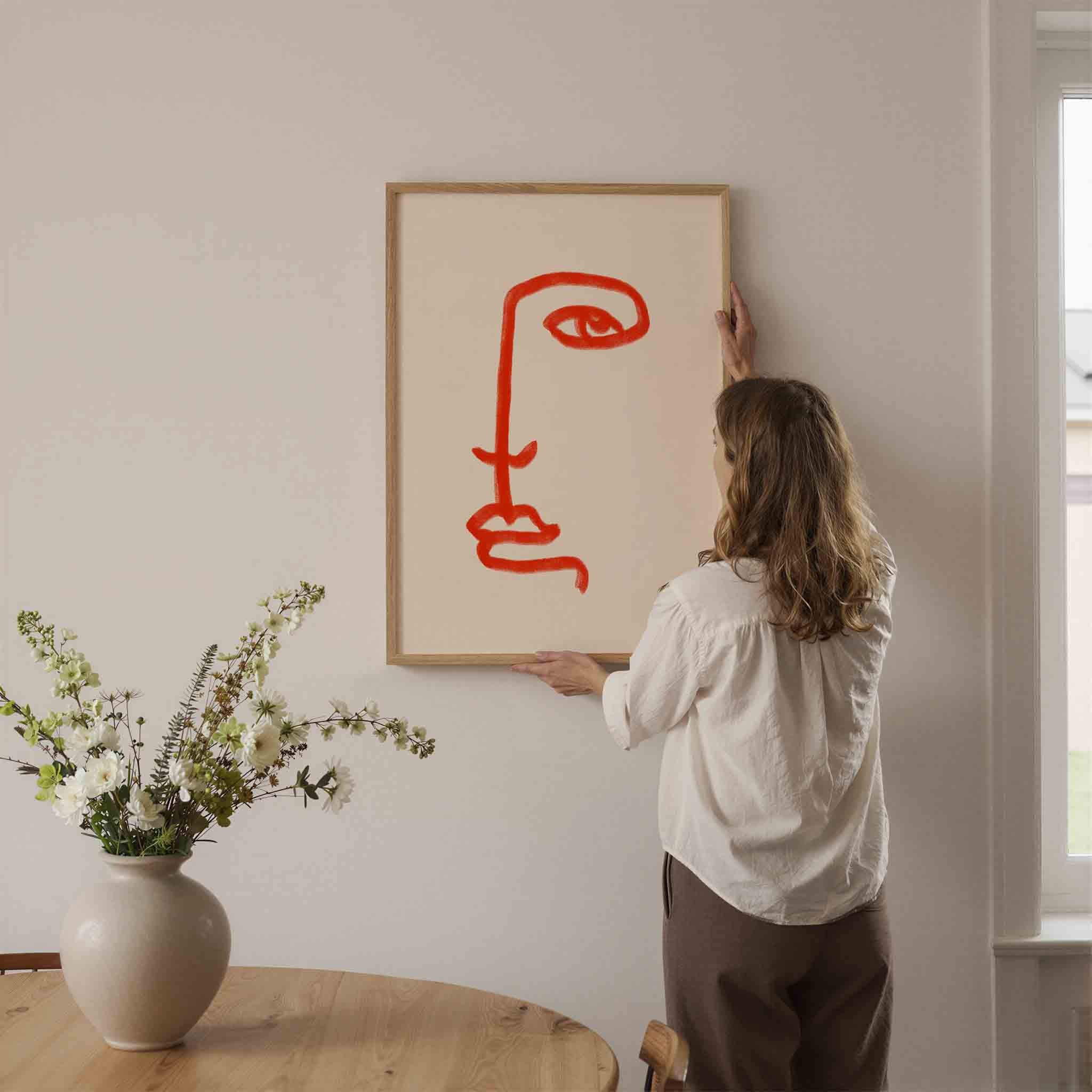 Minimalistisch gezicht Poster