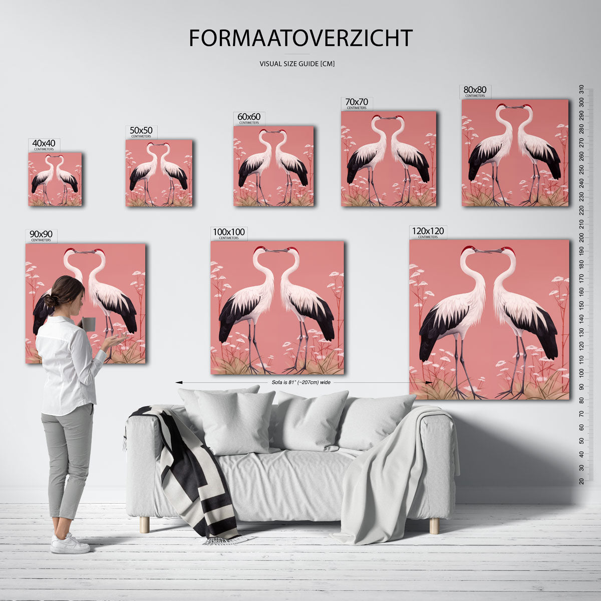 Twee kraanvogels Poster