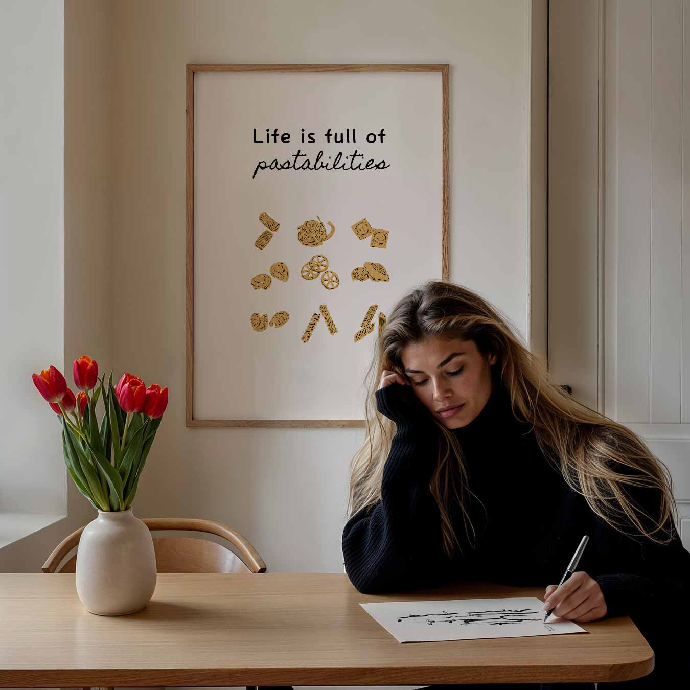Inspirerende Pasta-Mogelijkheden Poster-WallArtistic