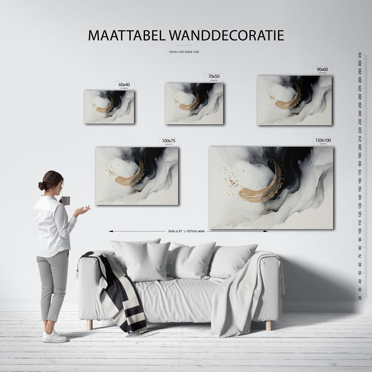 Dynamische borstelstreek Kunstwerk