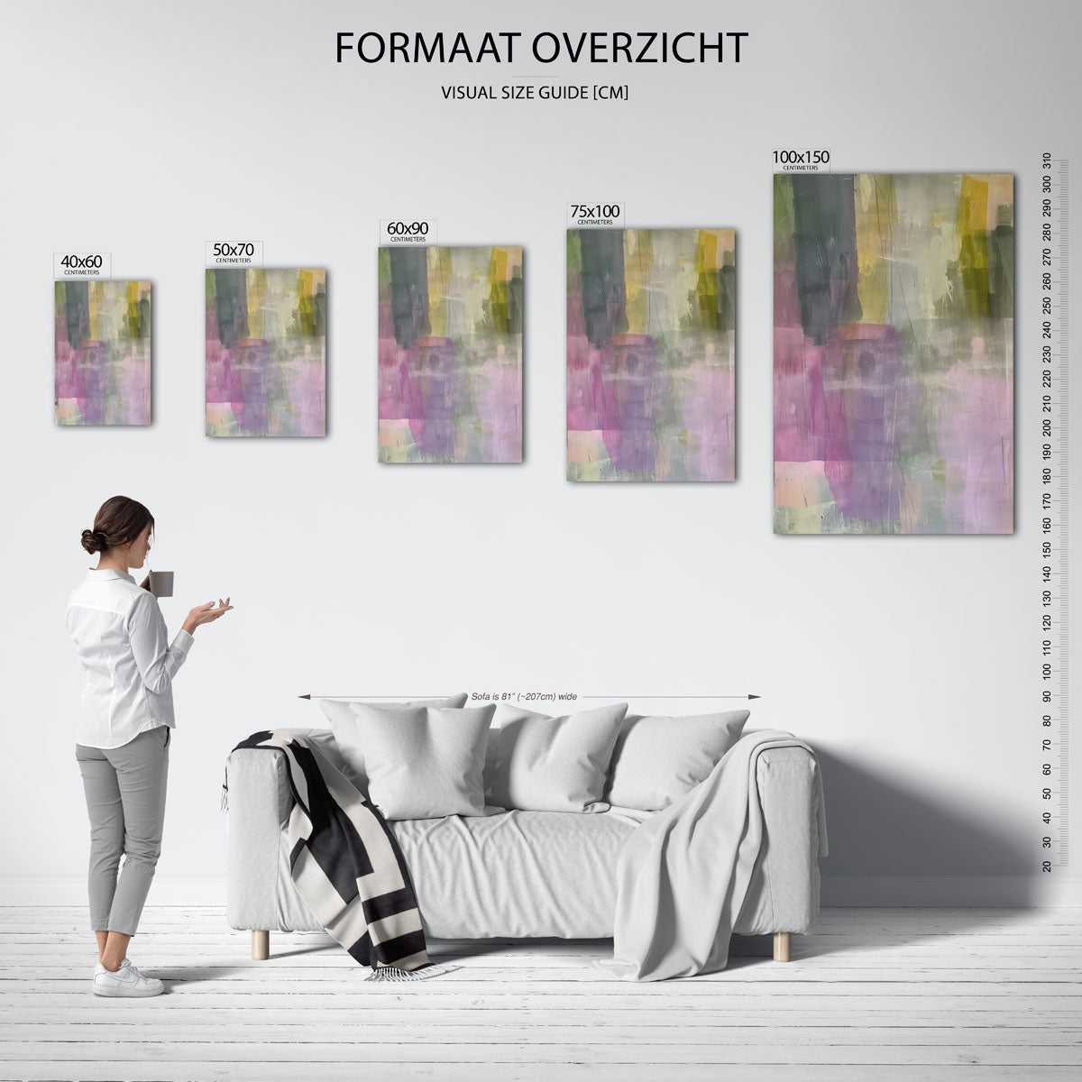 Kleurrijke vlakken Kunstwerk