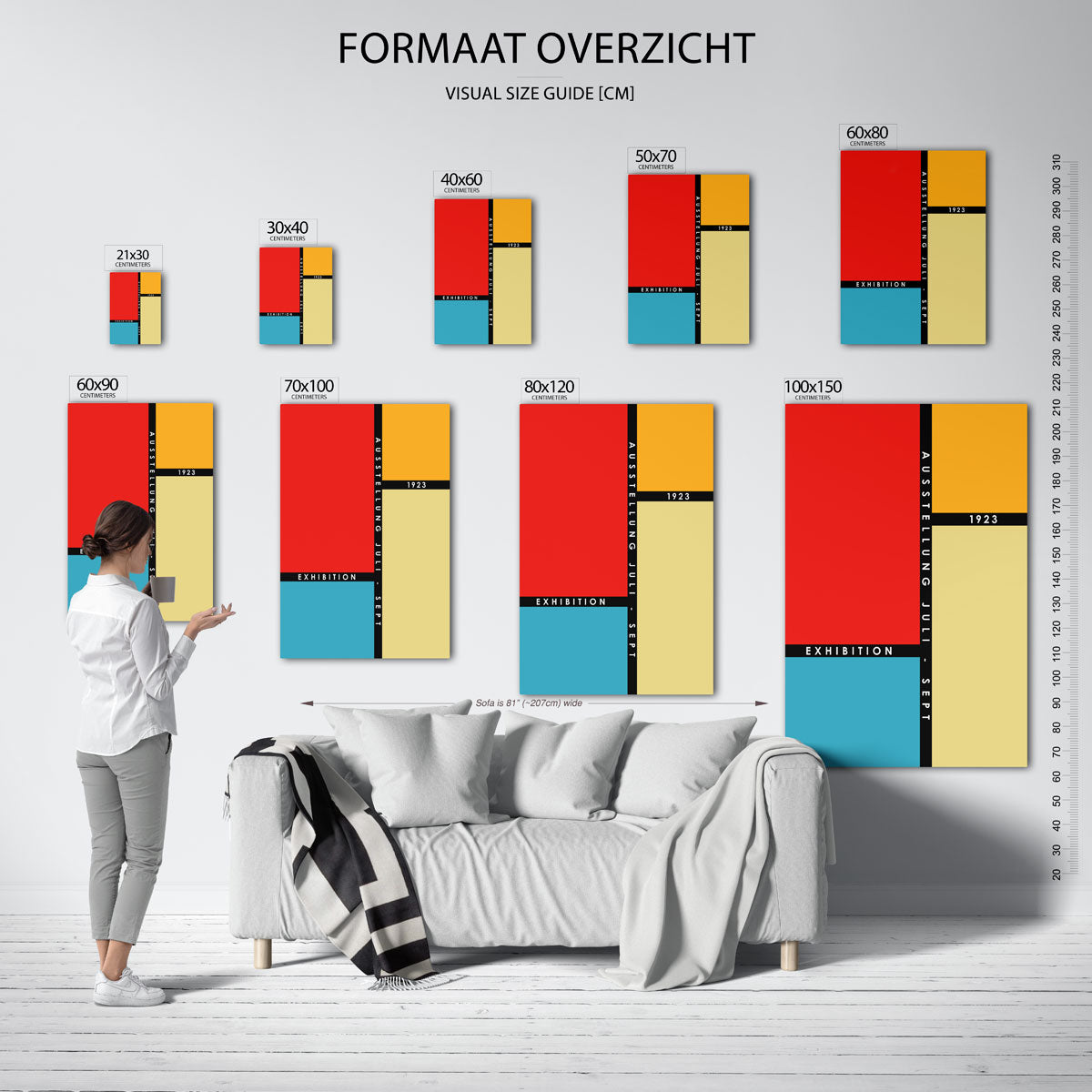 Vlakverdeling en kleur Poster