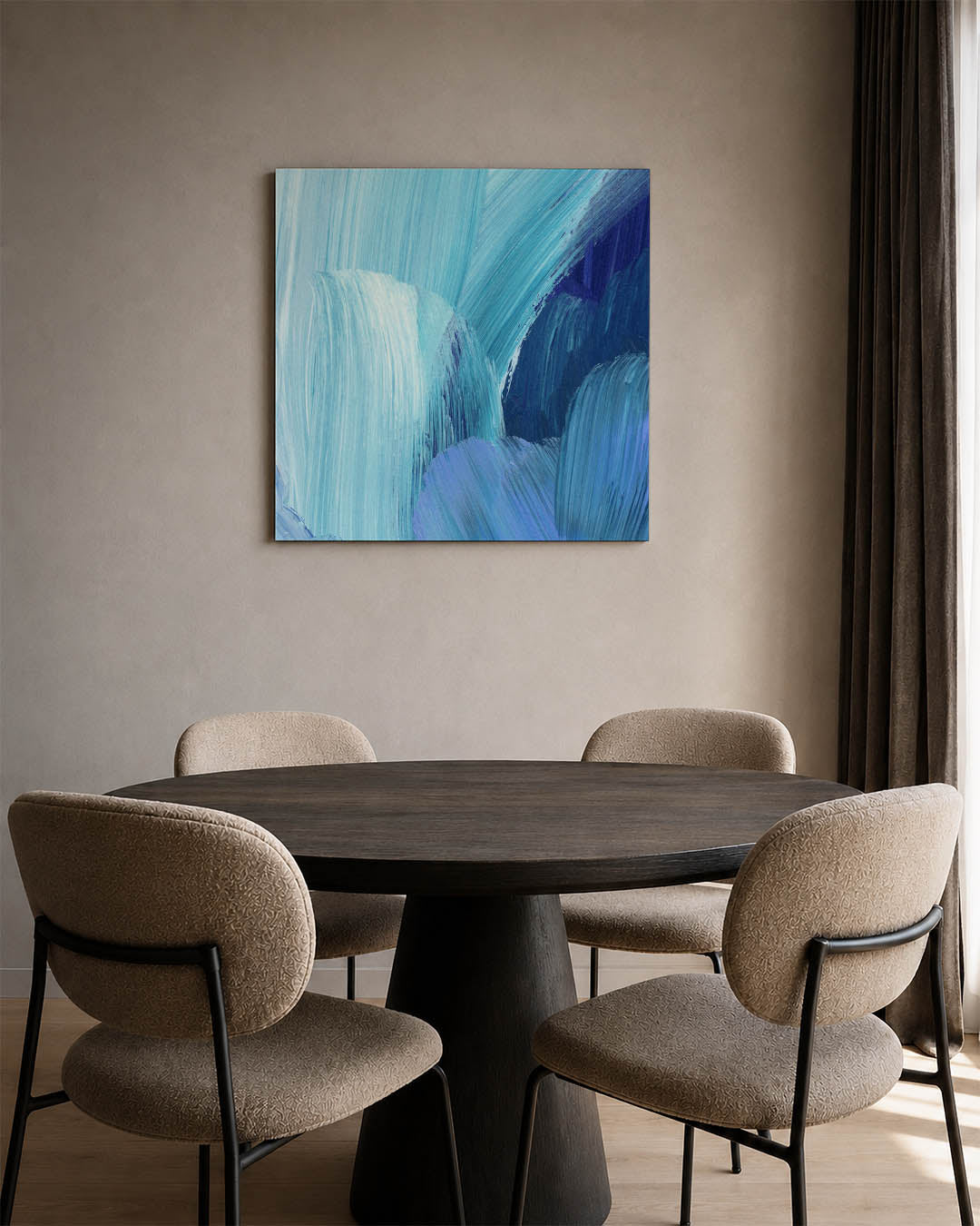Dynamische blauwtinten Kunstwerk