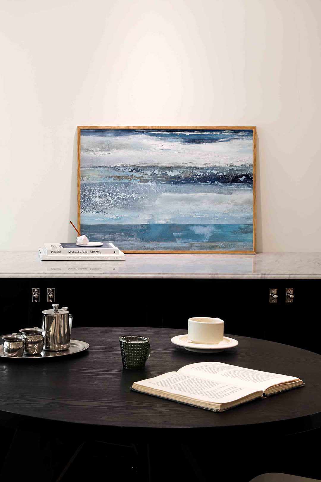 Abstracte blauwe lucht Poster