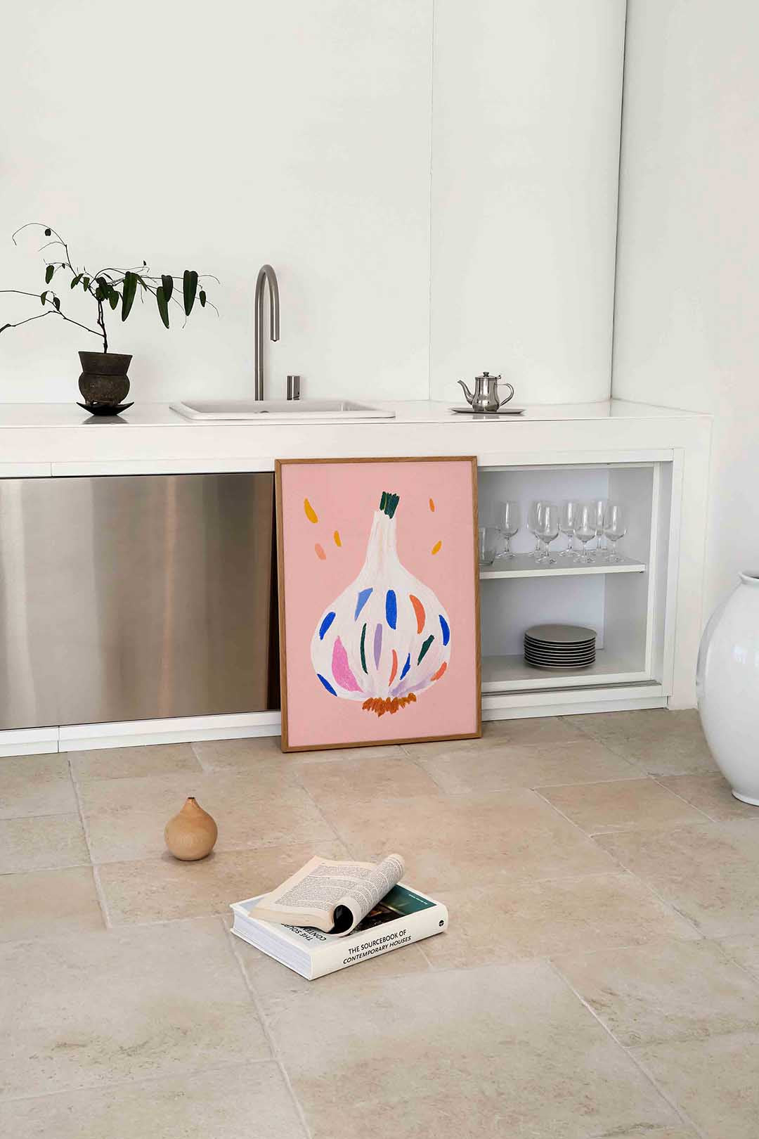 Gekleurde knoflook Poster