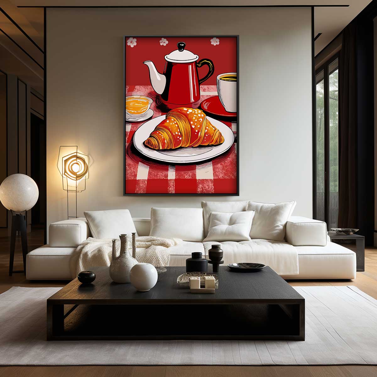 Parijse Ontbijt Charme Kunstwerk-canvas-dibond-plexiglas-wanddecoratie-WallArtistic