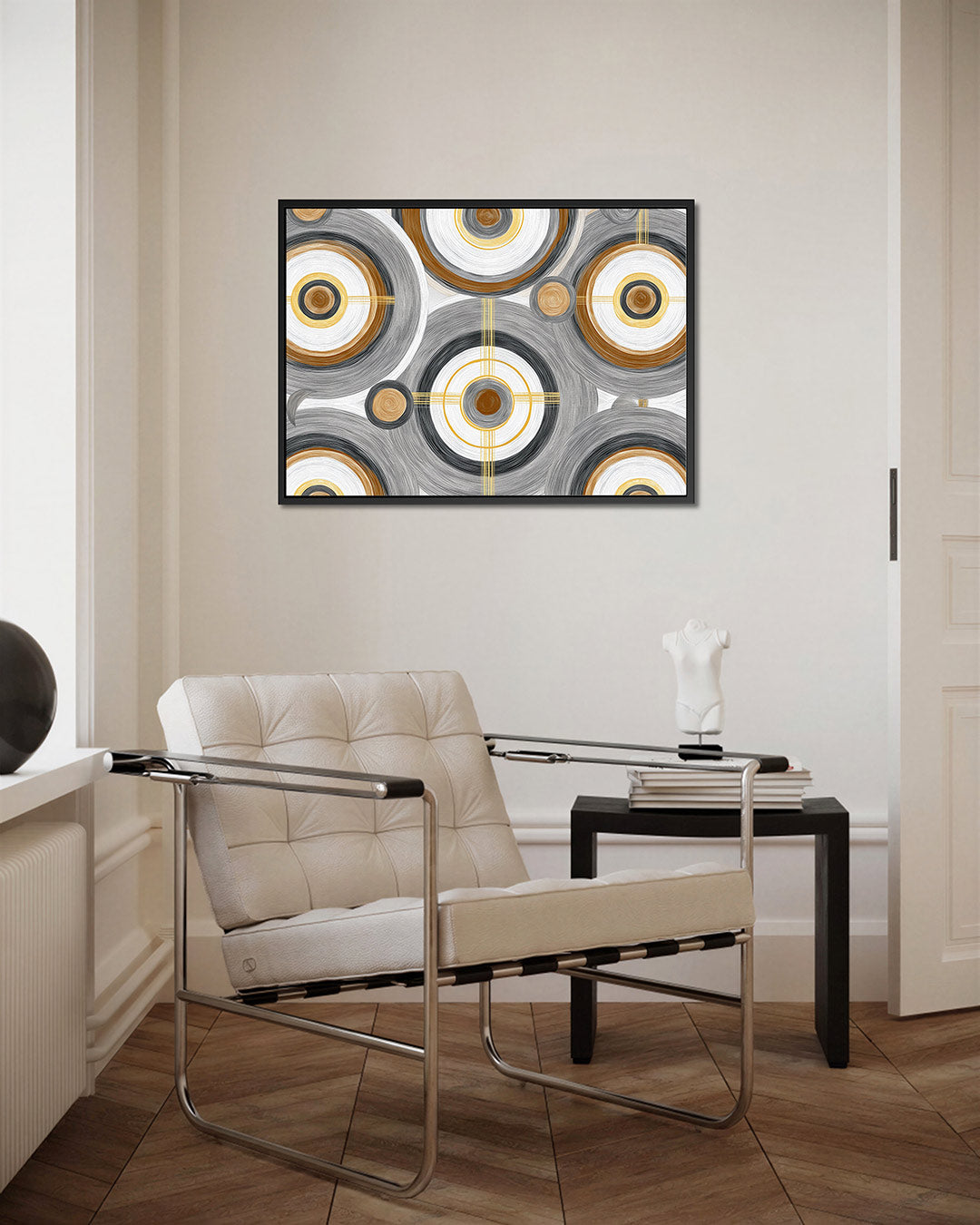Cirkelpatroon met lijnen Kunstwerk