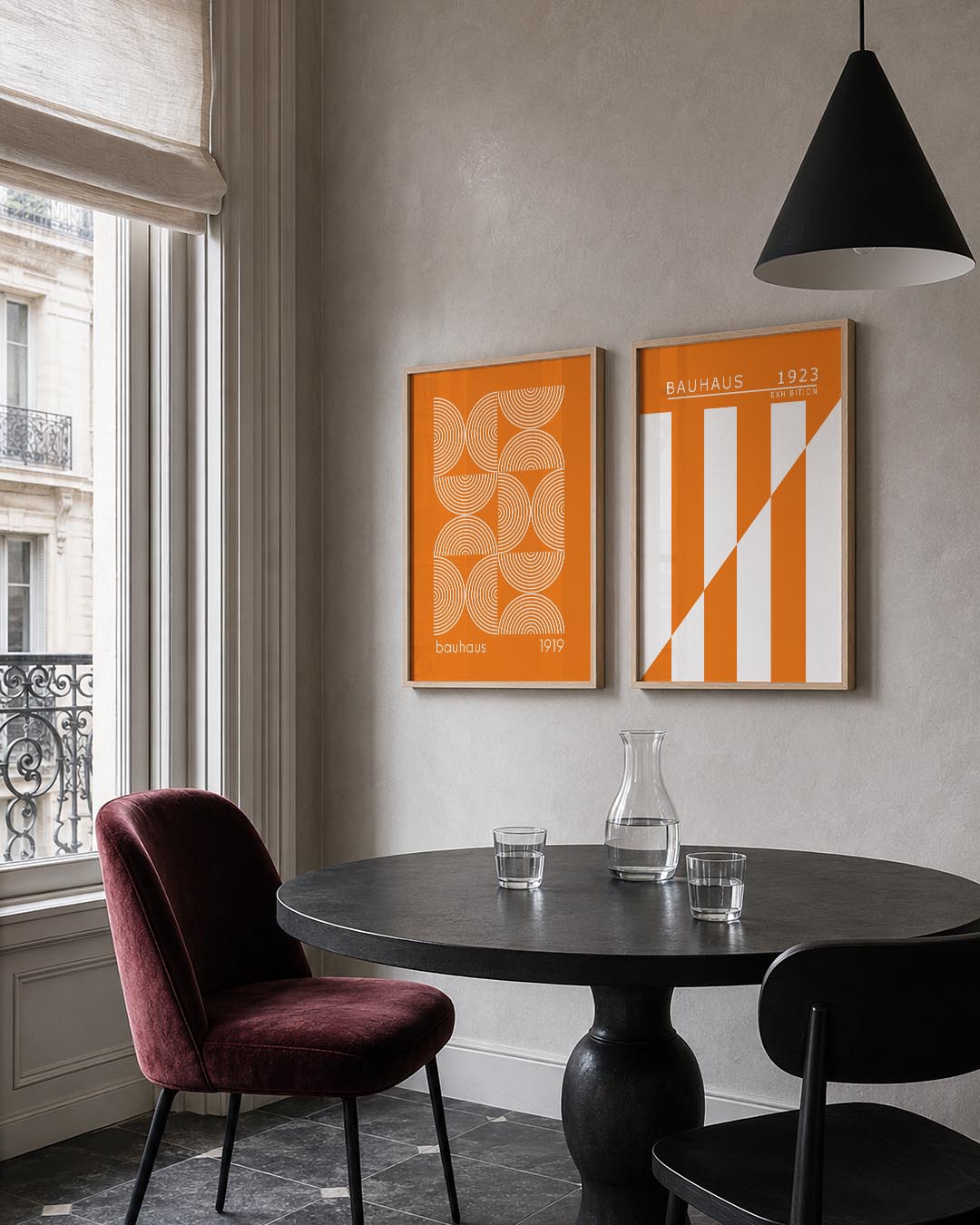Cirkelritme oranje Posterset