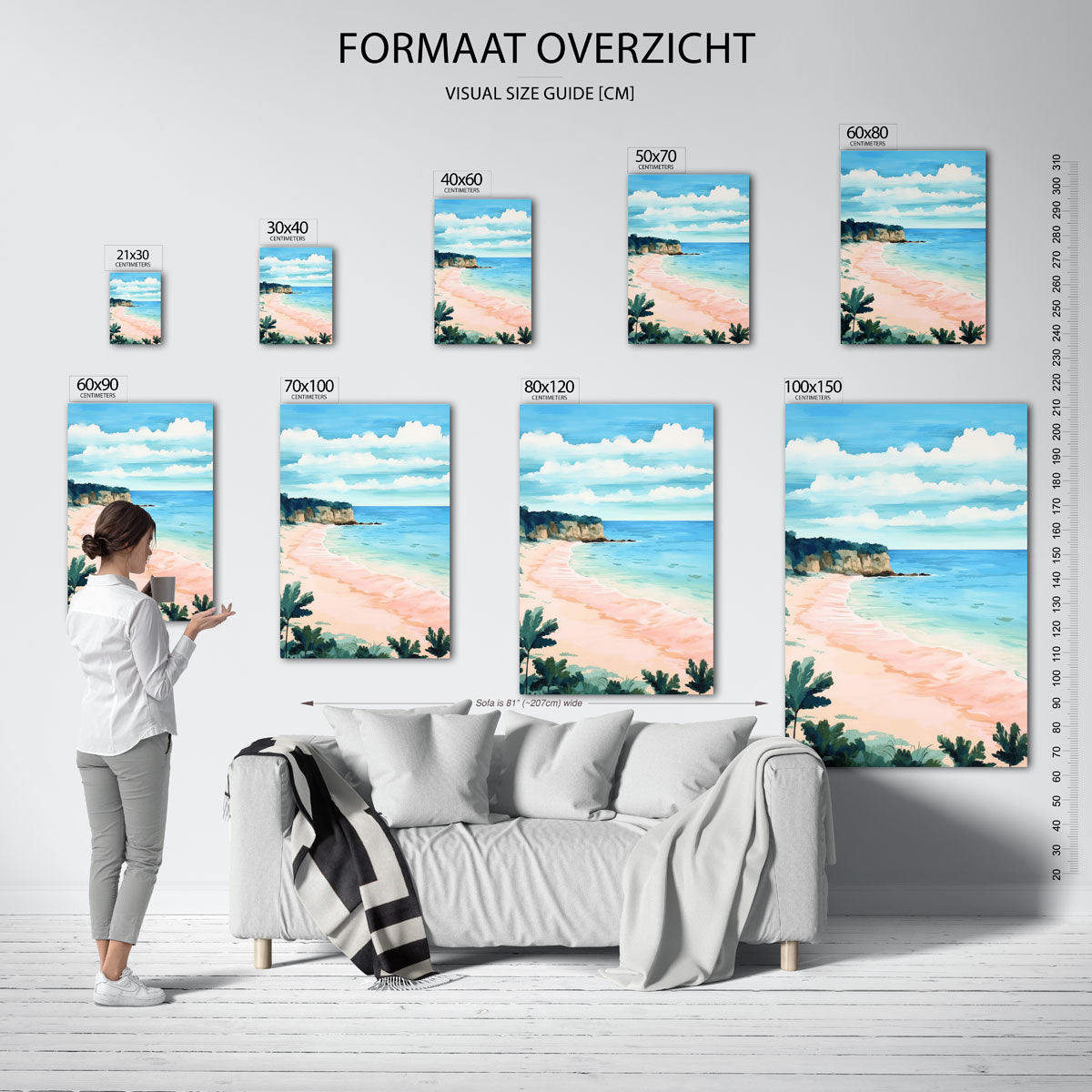 Strand en kliffen Poster