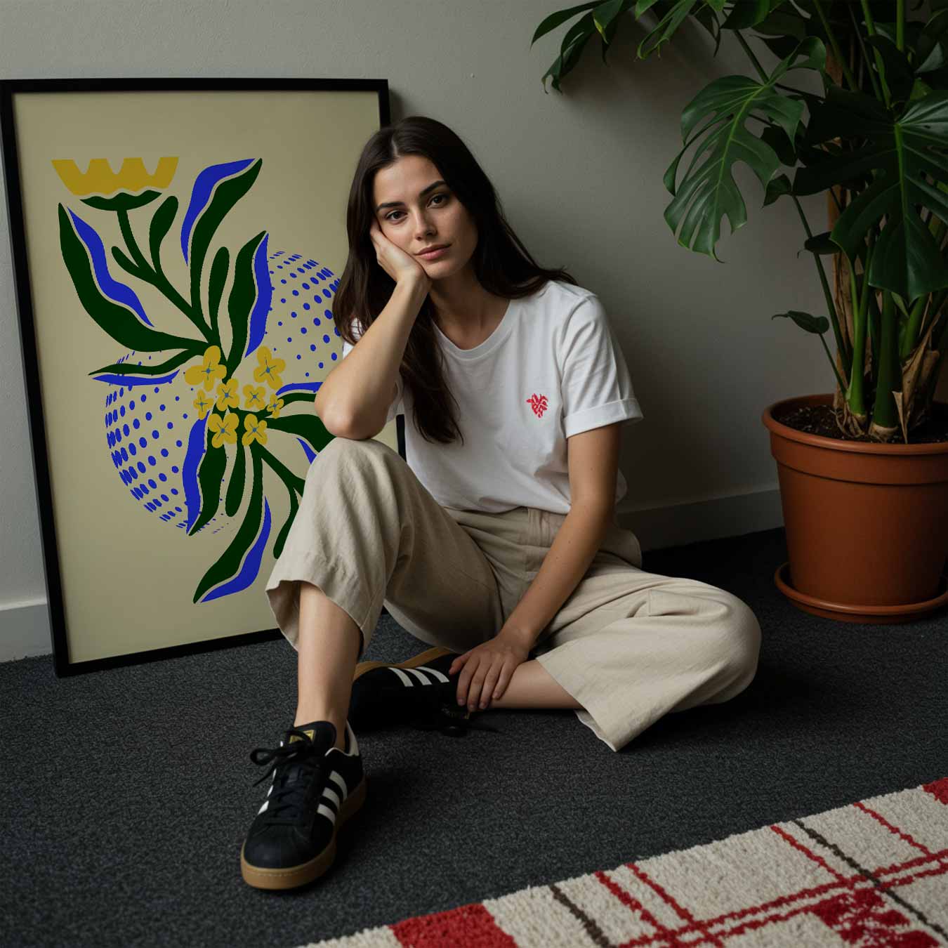 Bloemenpracht Illustratie Poster-WallArtistic