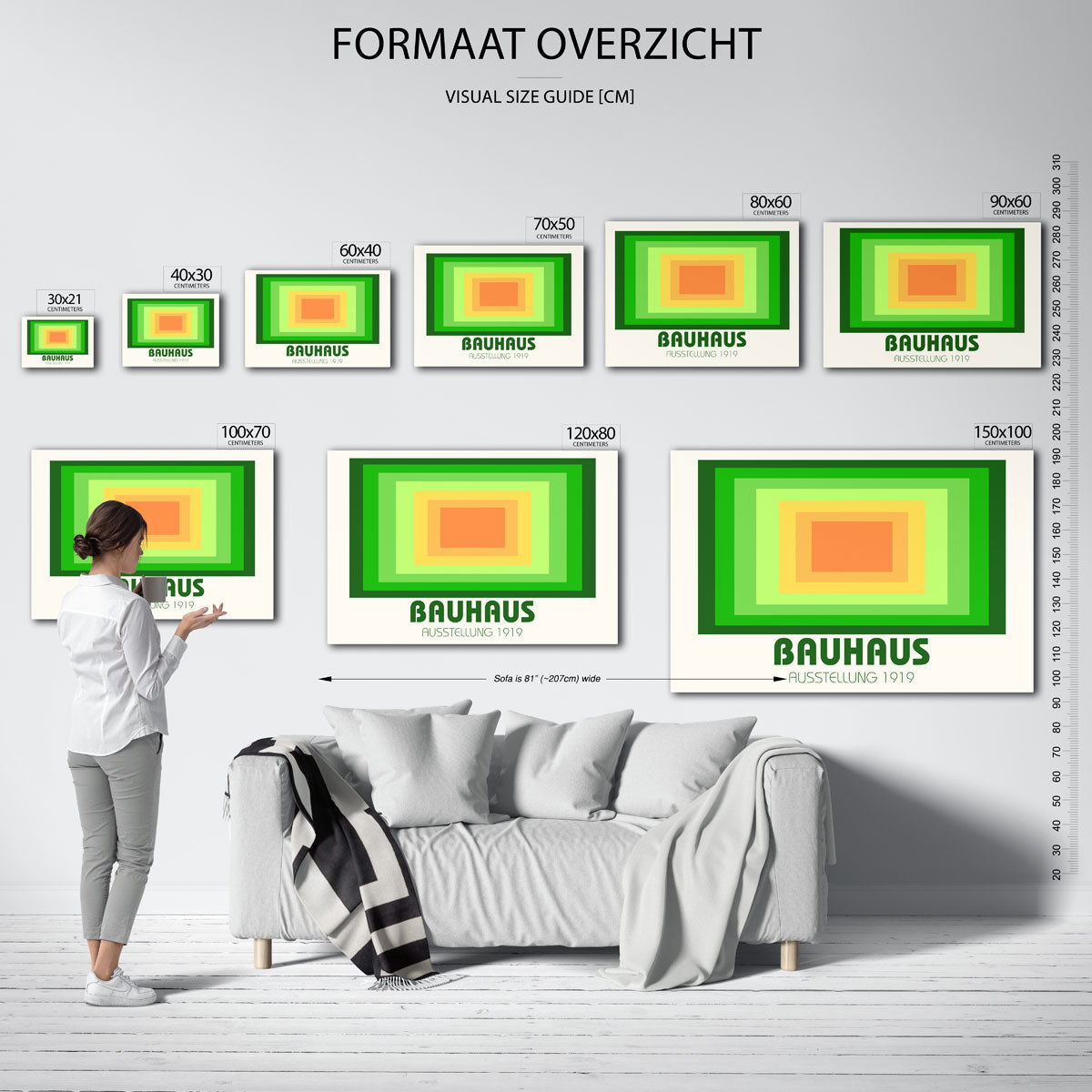 Kleurvlakken ritme Poster