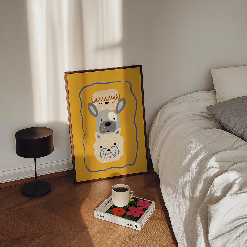 Schattige Dierenkoppen Poster-WallArtistic