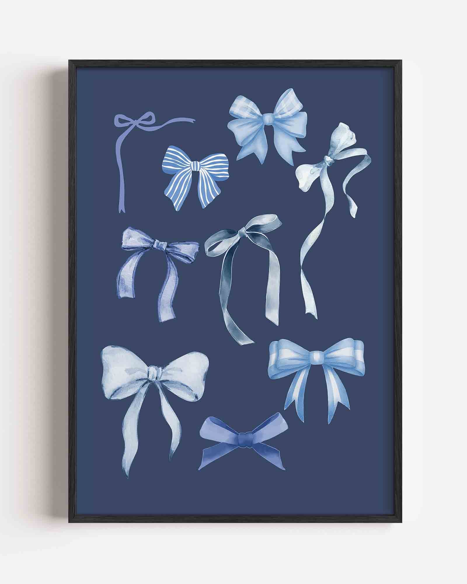 Blauwe strikken Poster