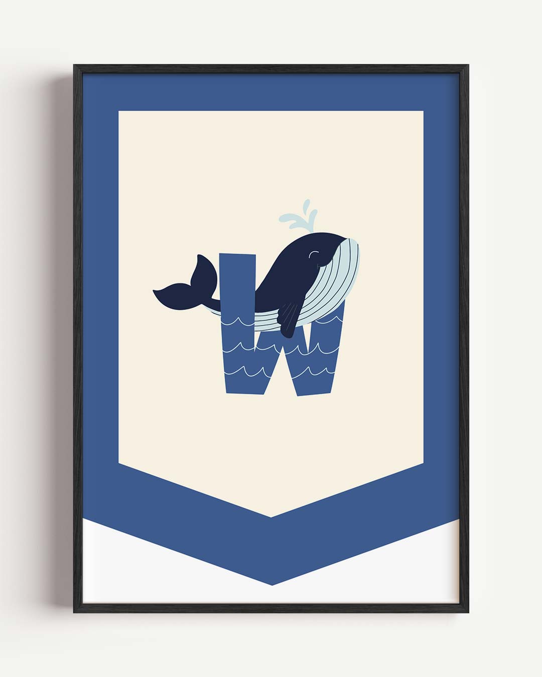 Dromerige Walvis Letterkunst Poster-WallArtistic