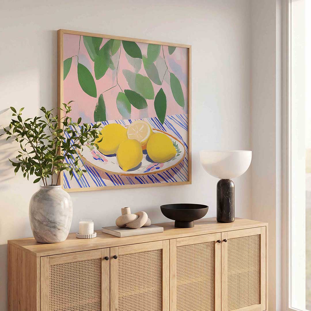 Citroenen op tafel Poster