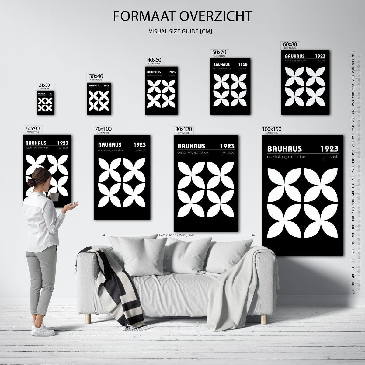 Vormritme en contrast Poster