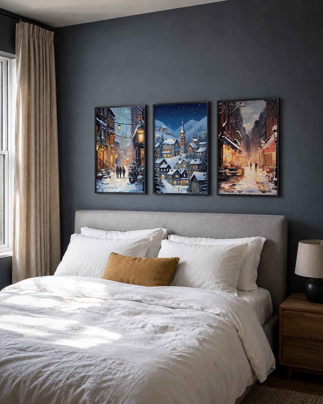Winterse straatsfeer Posterset