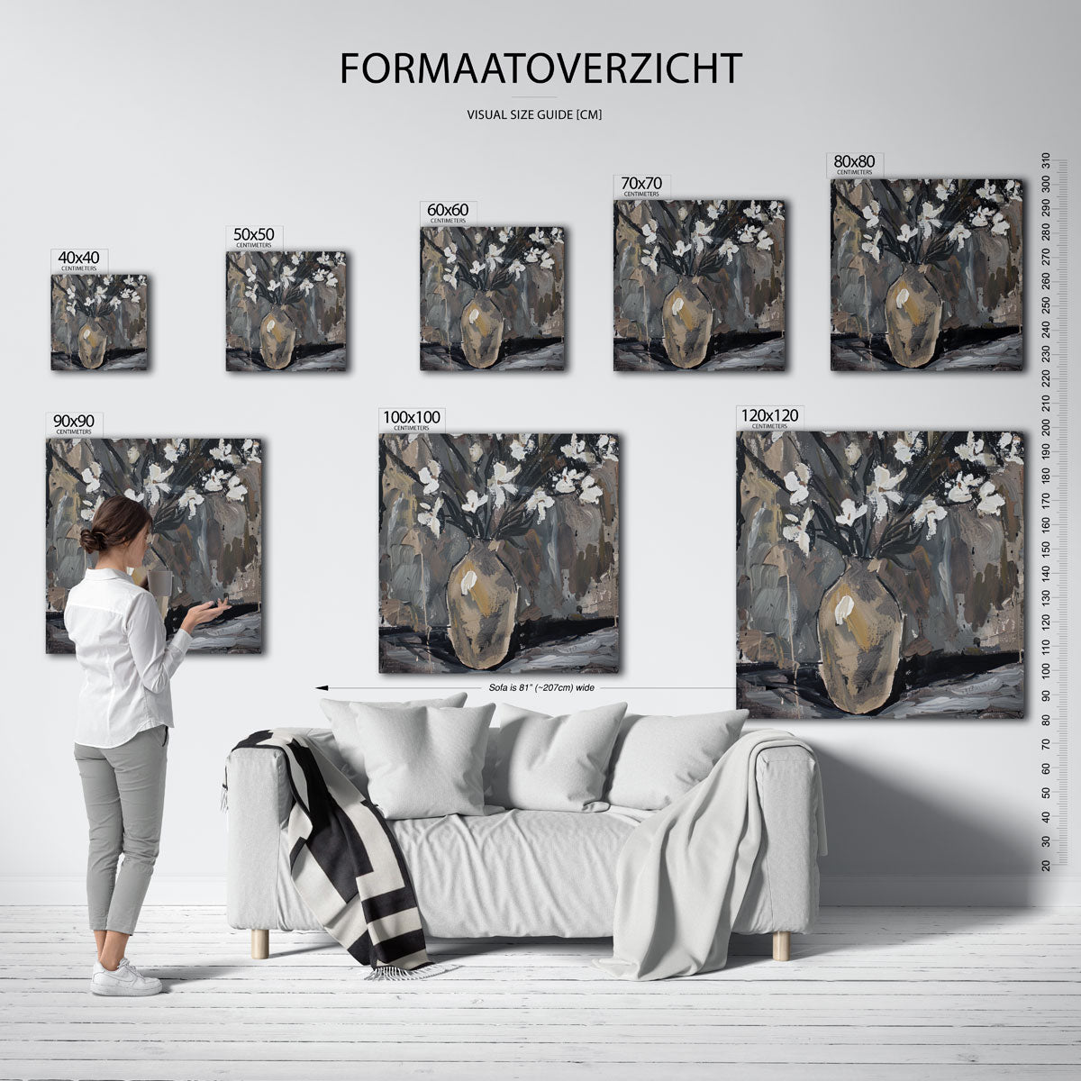 Bloemen in vaas Poster